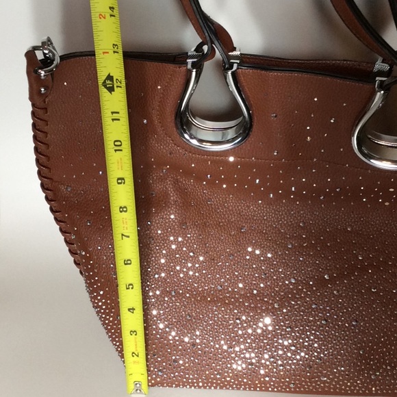 Rhinestone Covered Spacious Bag w/Double Straps - Picture 9 of 9